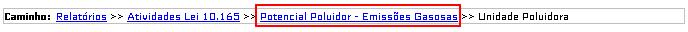 Figura com destaque para o link de retorno a pagina principal dos formularios que fazem parte do relatorio 