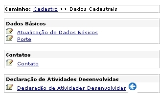 figura mostrando o link para o formulrio Categoria e Descricao